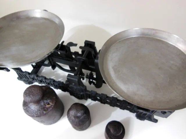 Antiga Balança Santo Antônio 20kg C/ Pesos De Ferro - Foto 4