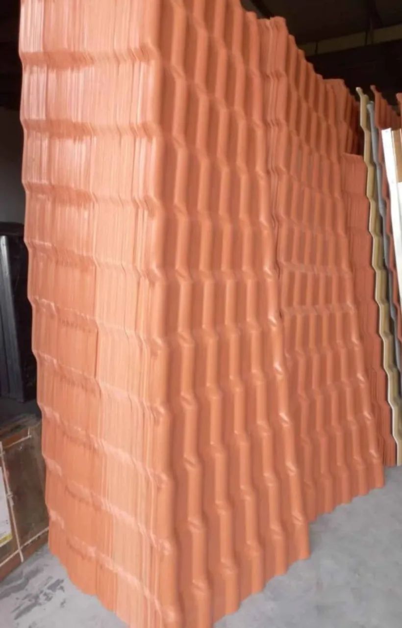 Telha PVC Modelo Plan, terracota.  2.42x88 - R$79,90 - Foto 2