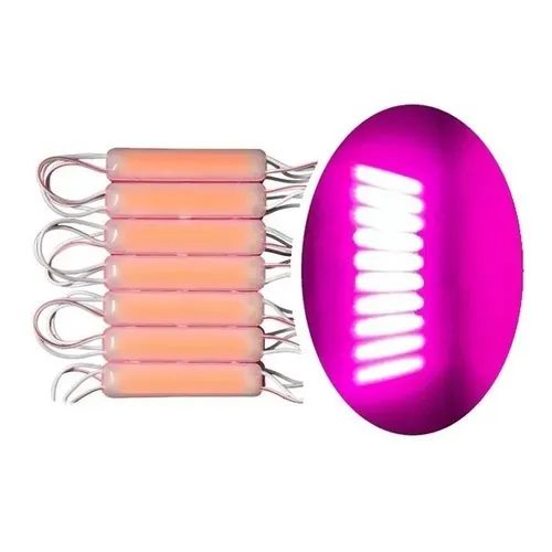 100 Módulo de Led Rosa 12v 7050 2w 160º Letra Caixa Letreiro
