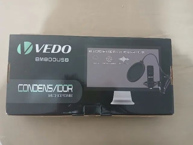 Microfone Condensador BM800 com Braço 