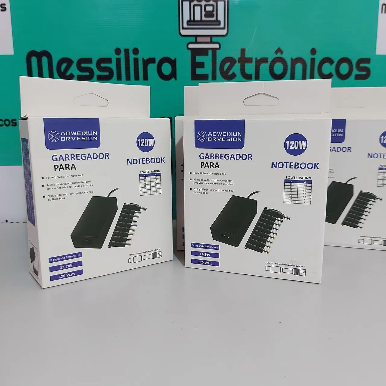 Fonte Carregador Notebook Universal 120W 9 Pontas - Foto 2