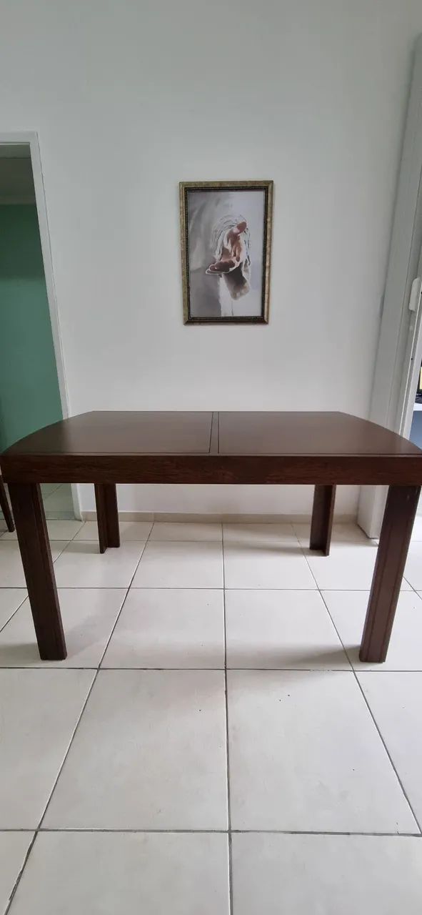 Mesa de Jantar em Madeira com 6 cadeiras - Foto 5