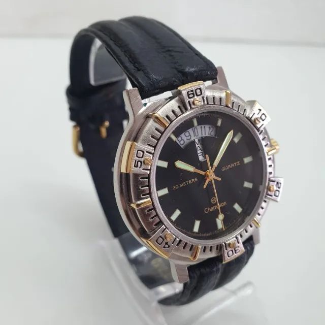 Relógio Champion Mod CH80/171 Social Masculino Date Vintage - Foto 2