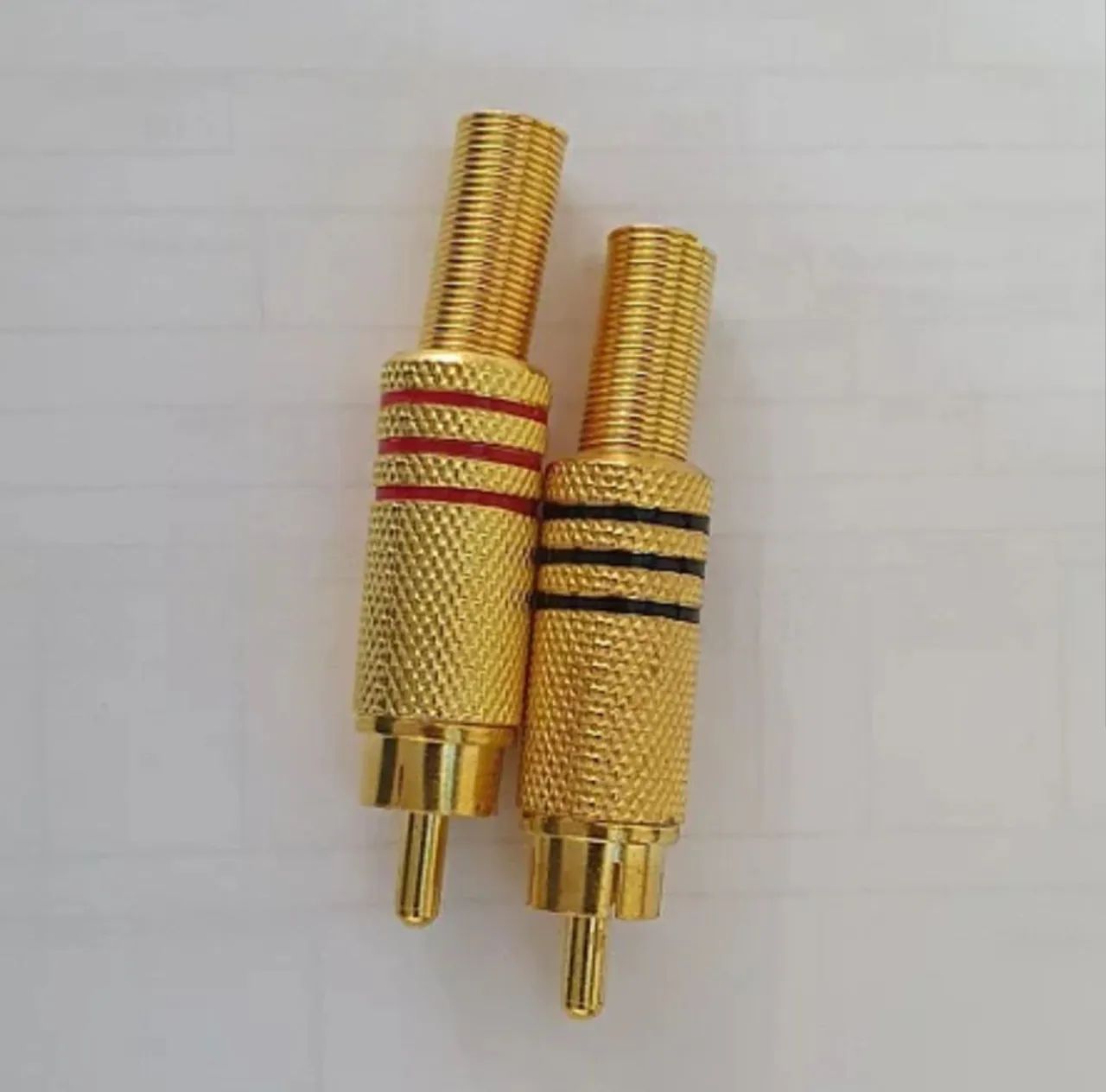 Plug conector macho Rca gold 6mm