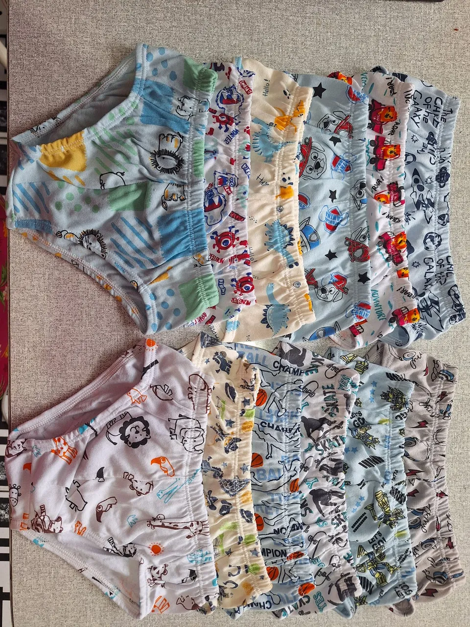Kit com 10 Cuecas Boxer Infantil Estampadas