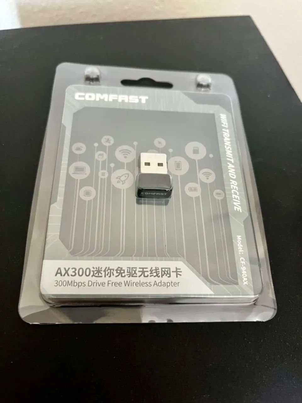 Adaptador USB Wi-Fi Comfast CF-940AX AX300 300Mbps - Foto 2