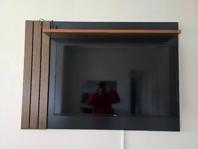 Painel para Tv até 50" Cristal Permobili Preto Chumbo/Savana - Foto 5