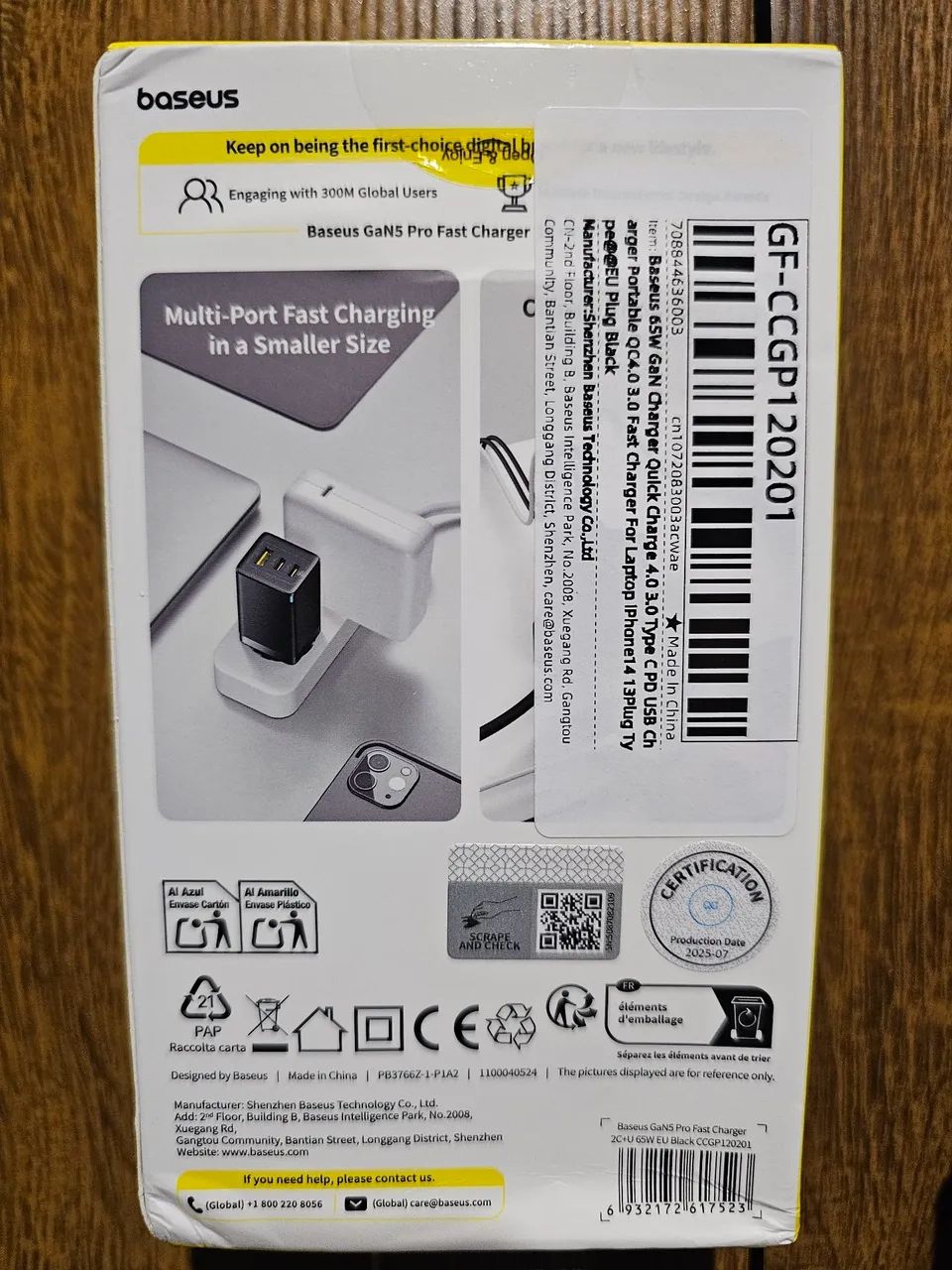 Carregador baseus 65w fast charger - Foto 2