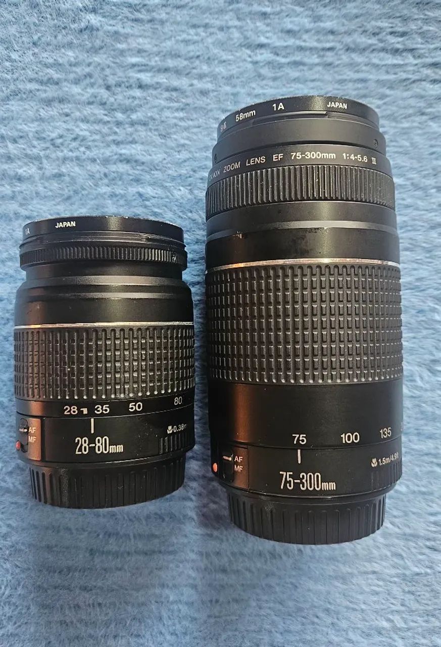 Kit de Lentes Canon EF Zoom - 28-80mm e 75-300mm - Acessórios para