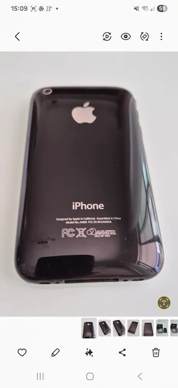 Celular Iphone 3 - Para Colecionador - Celulares e Smartphones