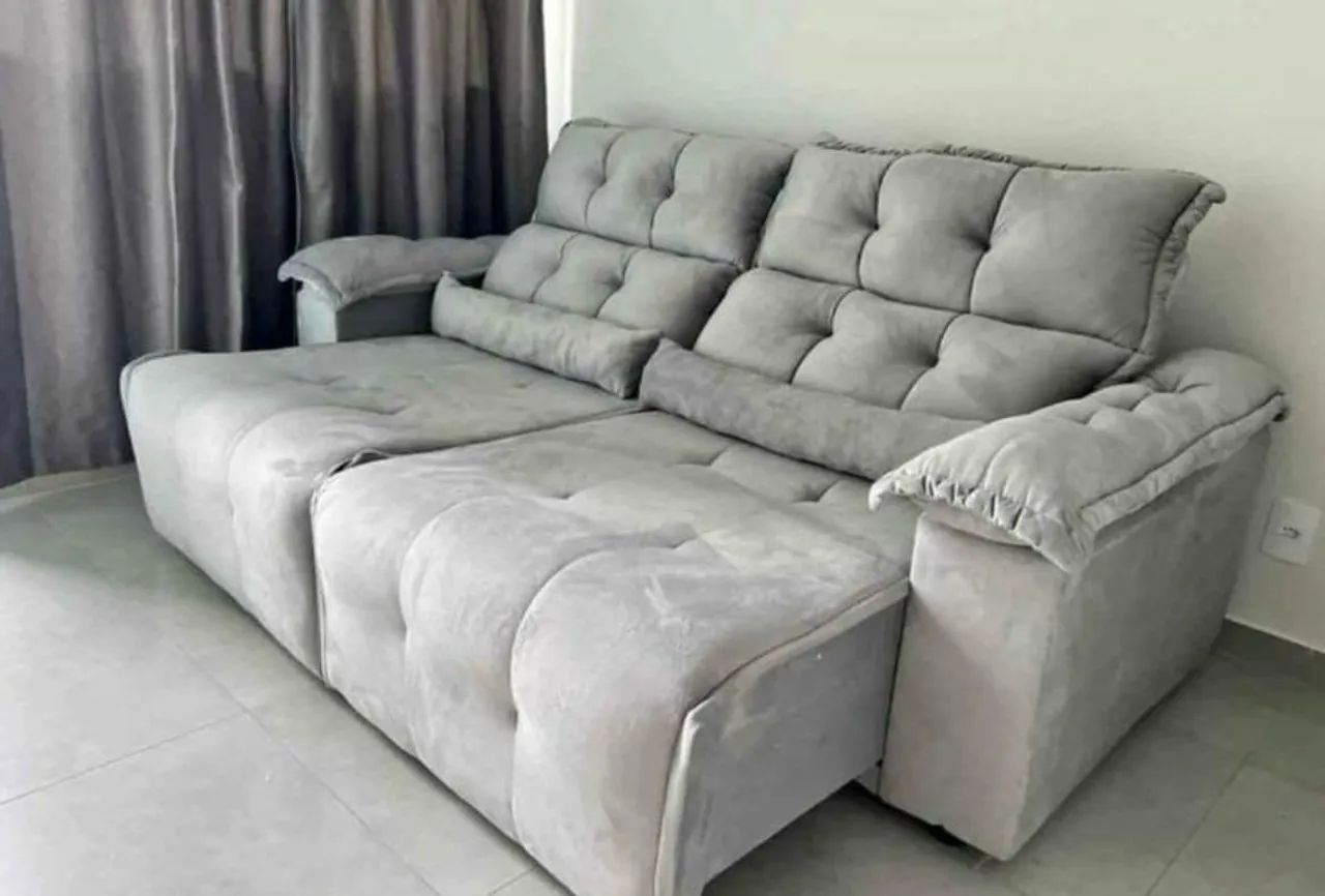 Sofá Retrátil Reclinável 2 lugares com mola ensacada. - Foto 4