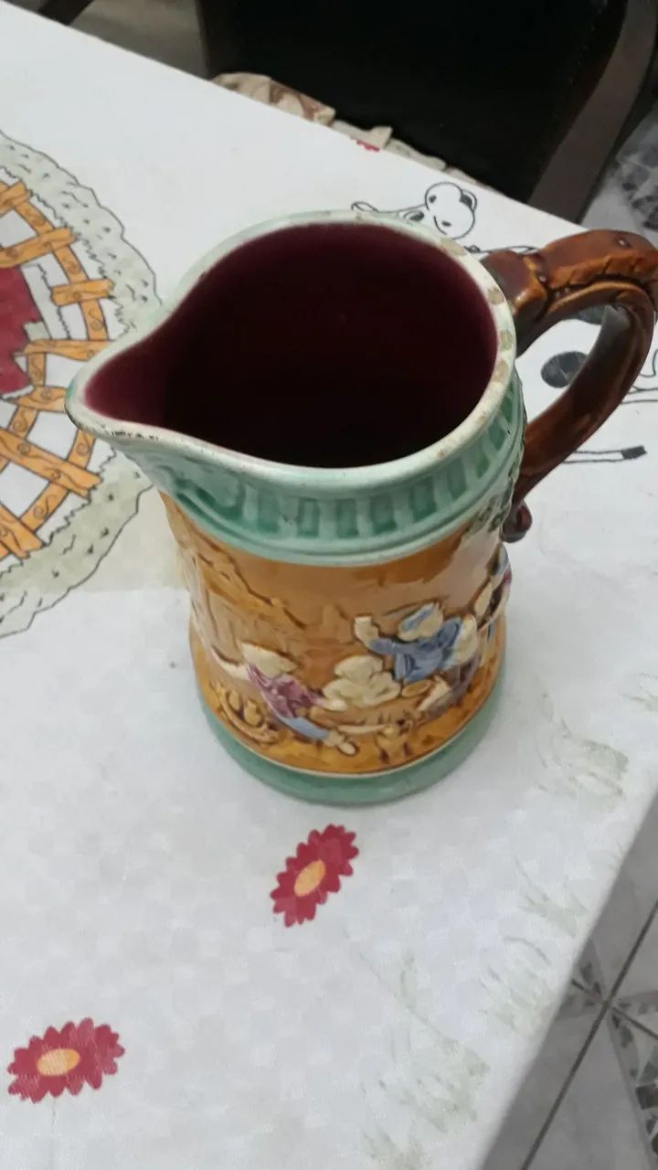 Jarro de faiança  antigo, alemão  - Foto 5