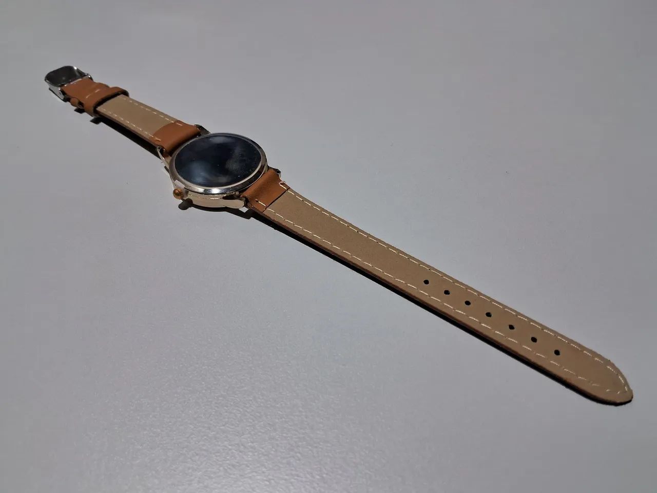 Relógio feminino de pulso com pulseira marrom - Foto 6