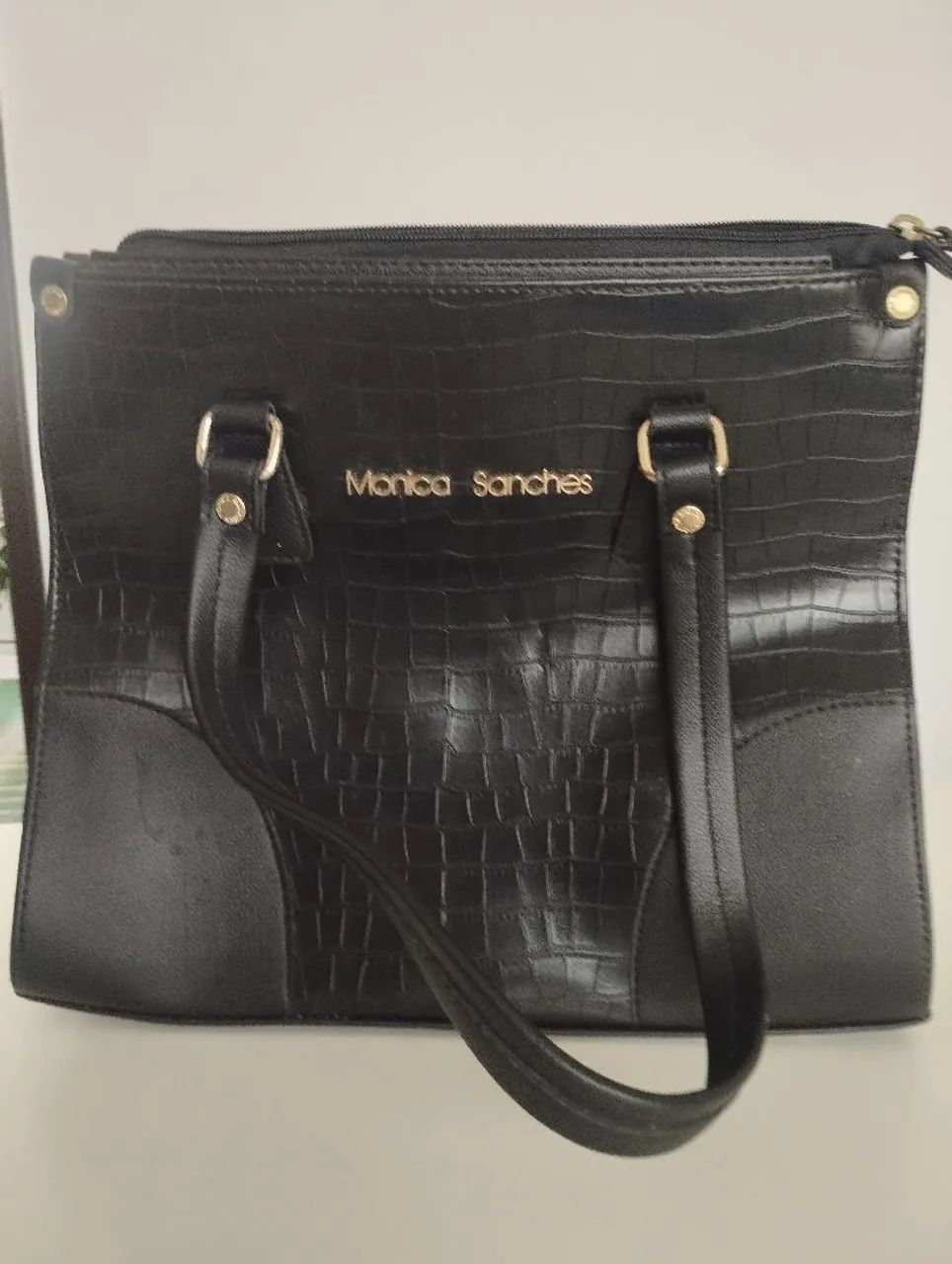 Bolsa Monica Sanches Croco - Foto 4