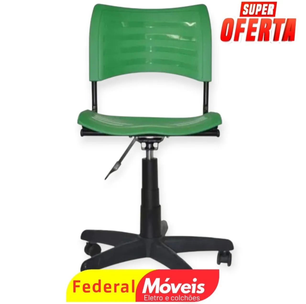 Cadeira Plástica Giratória Plaxmetal para caixa - Trabalho mais ágil com conforto