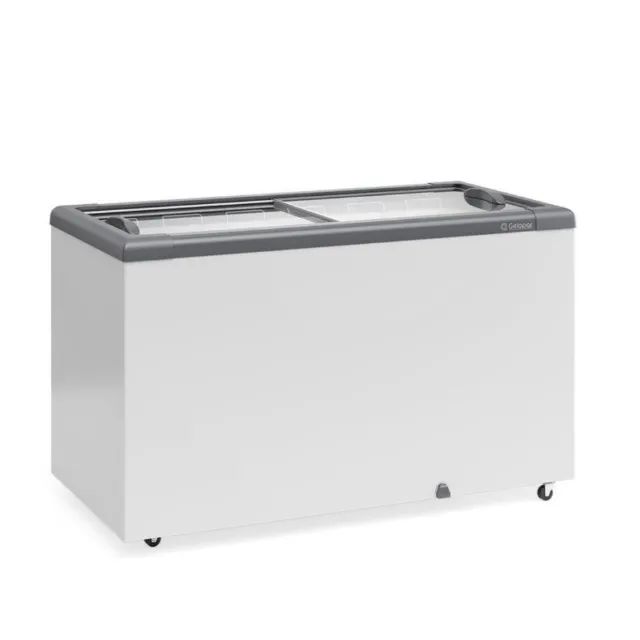 Freezer tampo de vidro 