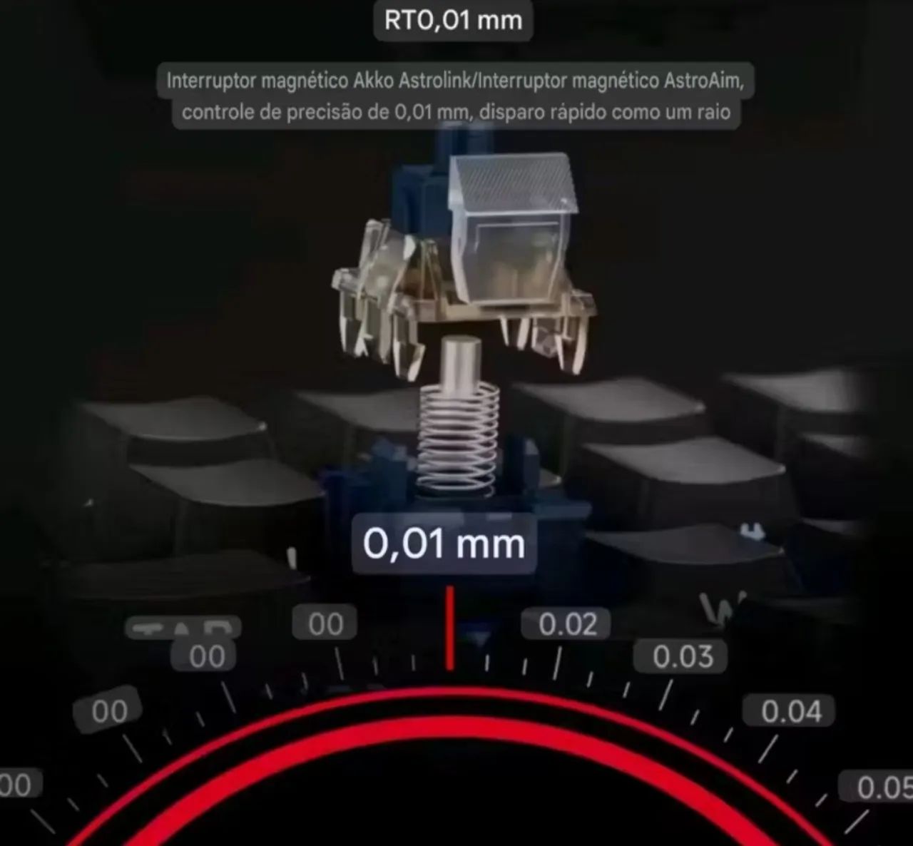 Akko tac75 he teclado magnético 75% gatilho rápido 0.01mm 8k rgb com fio personalizado  - Foto 3