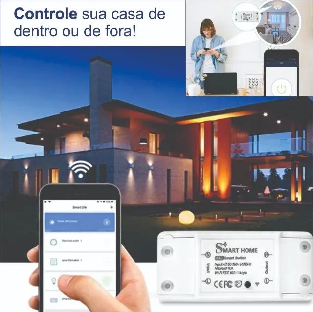 Interruptor Tipo Sonoff Comando Voz Alexa Google Home Wifi novo - Foto 4