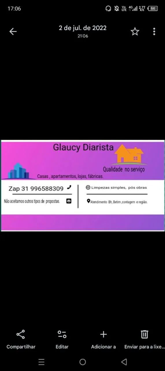 Glaucy Diarista *