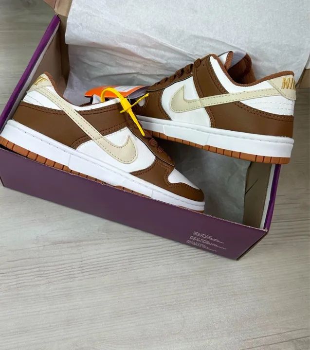 Tênis Nike Dunk Low Retro Marrom  - Foto 4