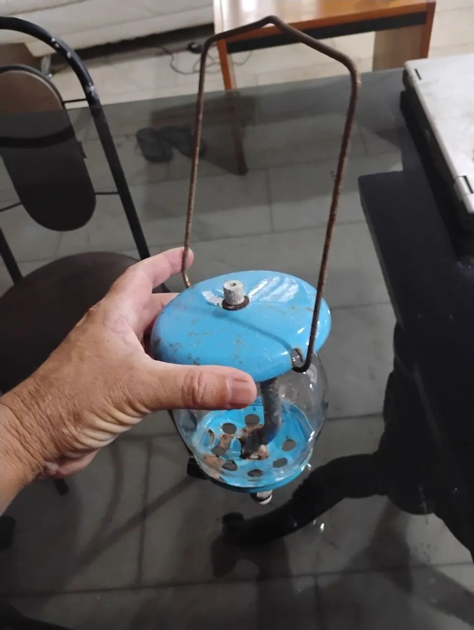 Lampião a gás antigo  - Foto 2