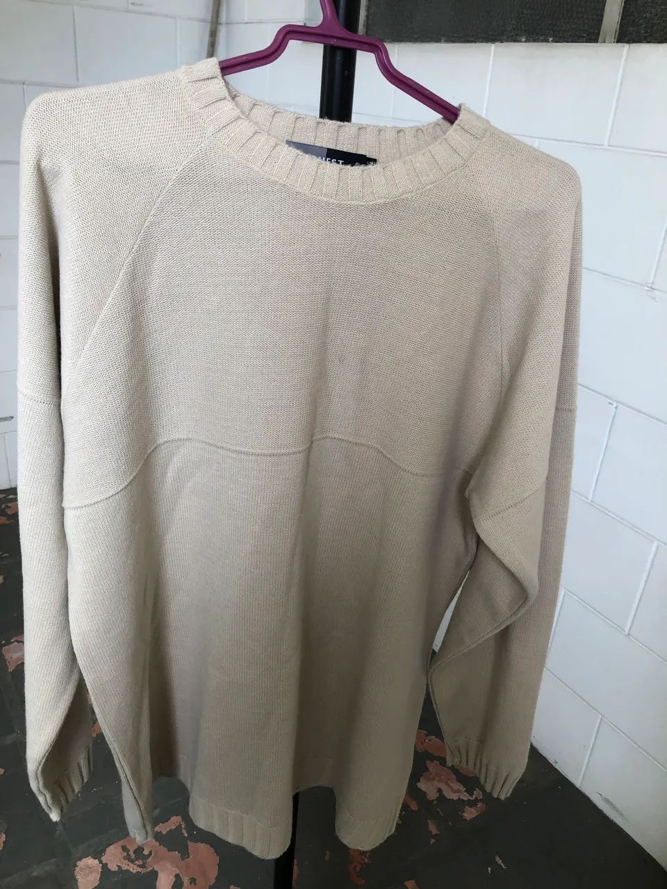 Suéter Bege Oversized - Foto 4