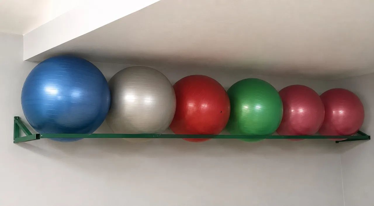 Suporte + 5 Bolas de Pilates à Venda