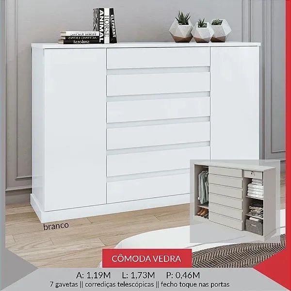 Cômoda Vedra 1,73m - Promoção  - Foto 3