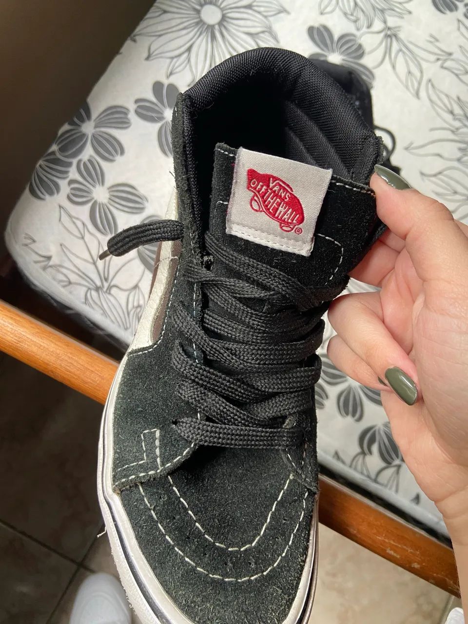 Vans Tênis Sk8-Hi Black White - Foto 5