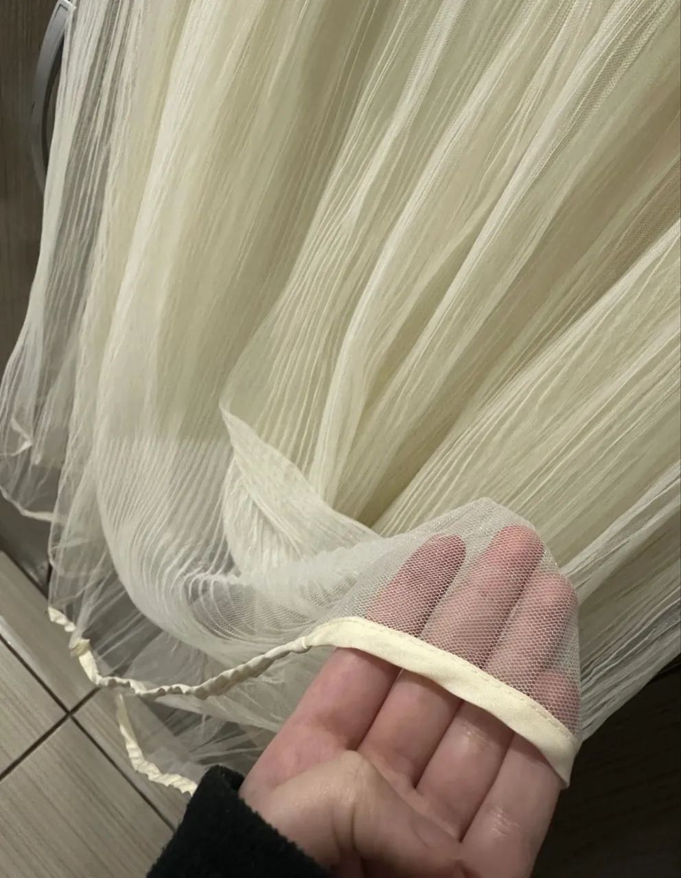 Saia mídi tule off white  - Foto 3