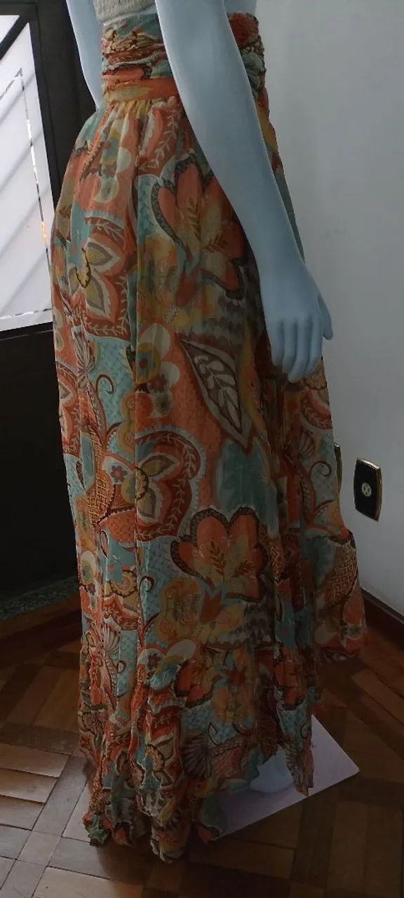 Linda saia longa com muito  tecido organza, - Foto 4