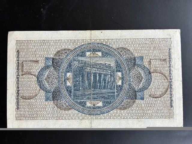 Cédula de 5 Reichsmark de 1940-1945 - Foto 2