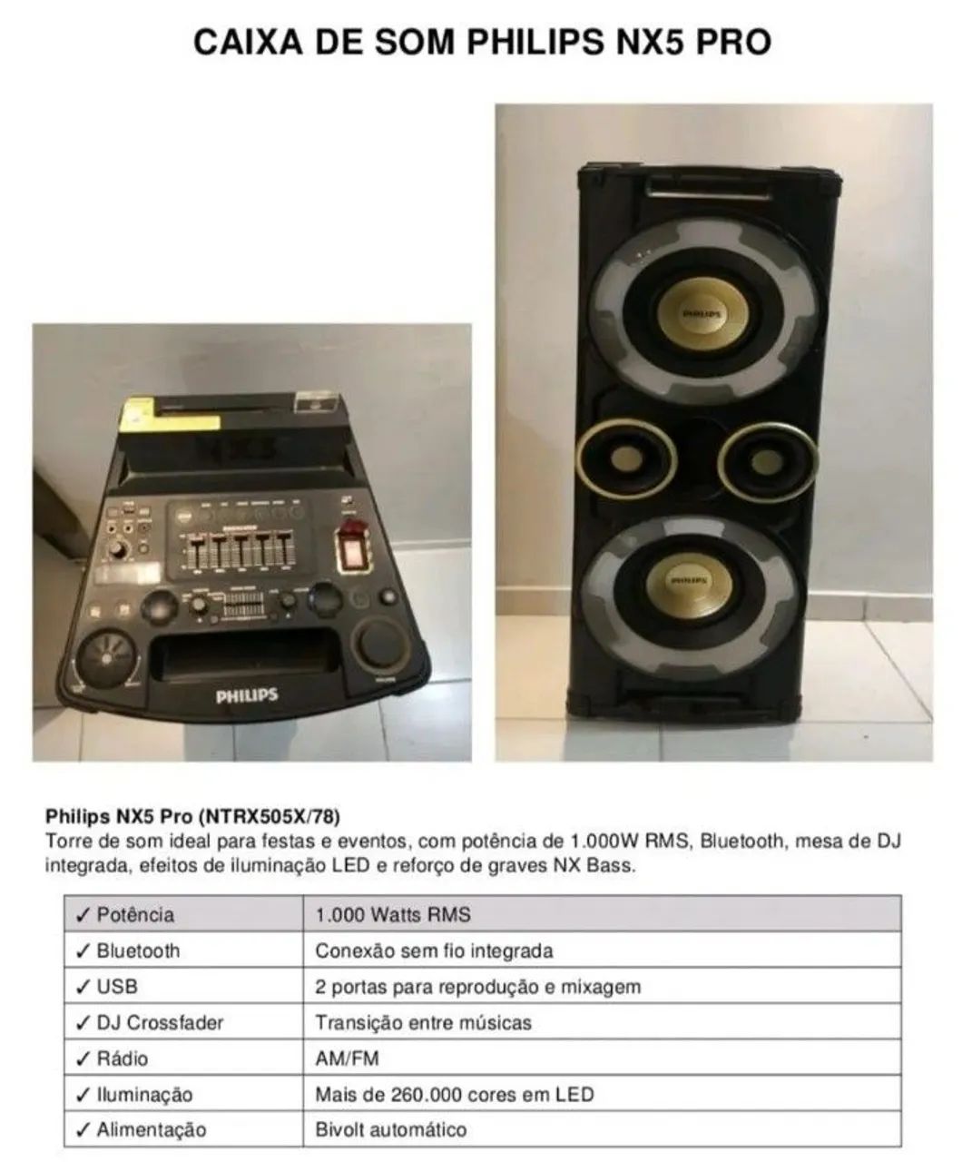 Som nx5 Philips 