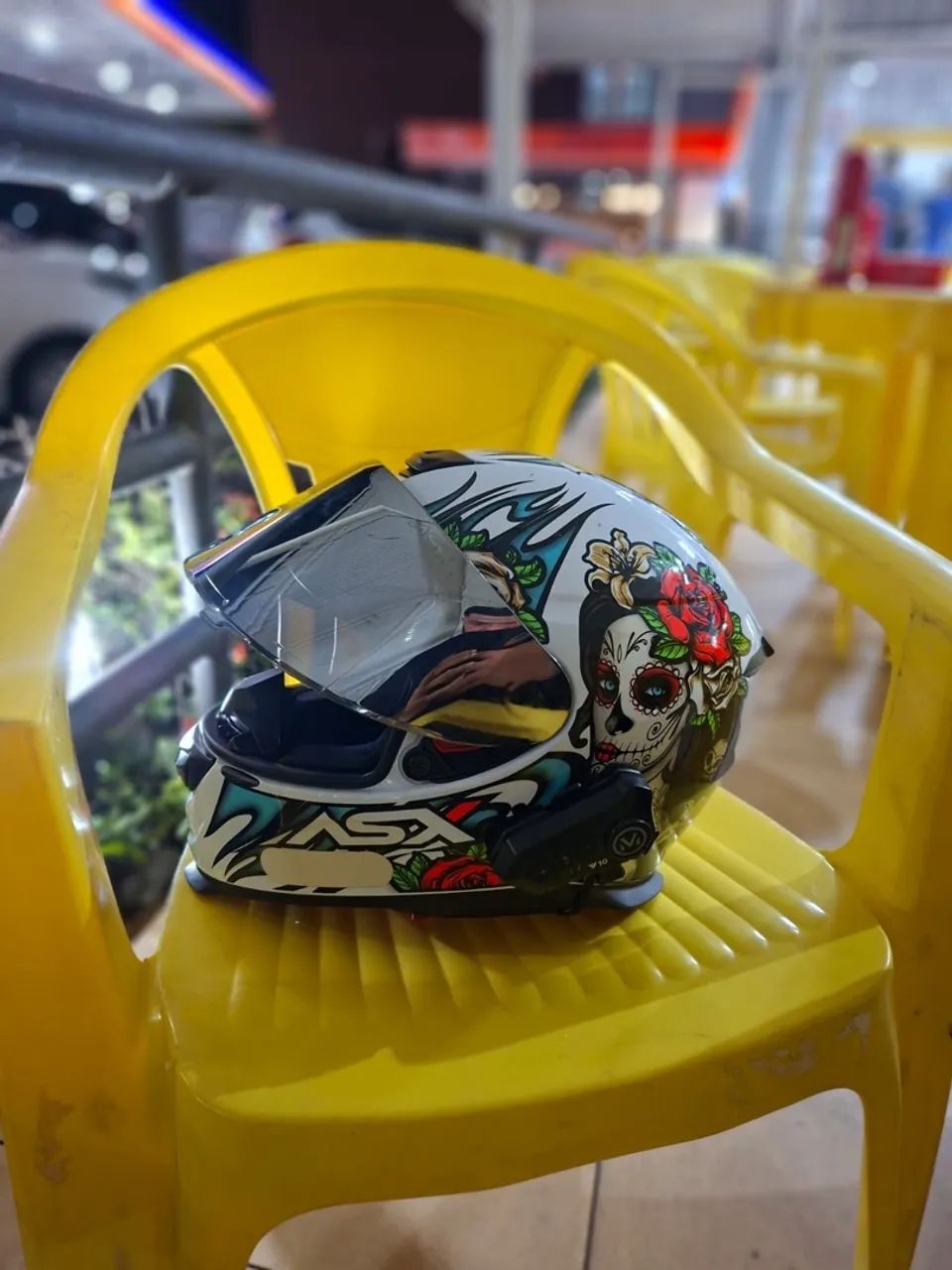 Capacete ASX EAGLE Catrina branco 