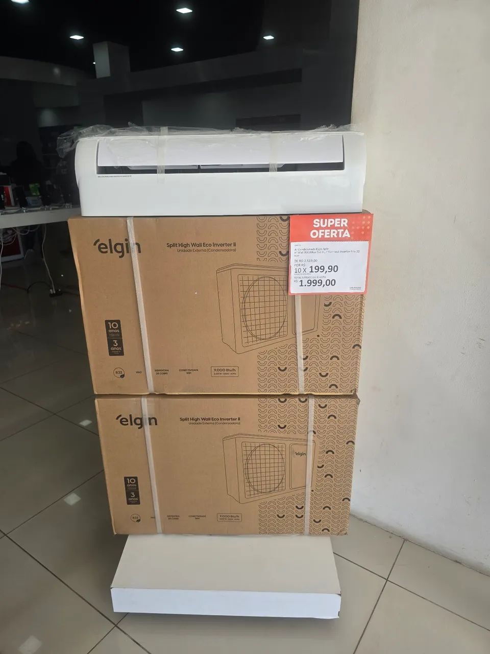 Ar condicionado Elgin Split Hi Wall 9000 btus Eco
