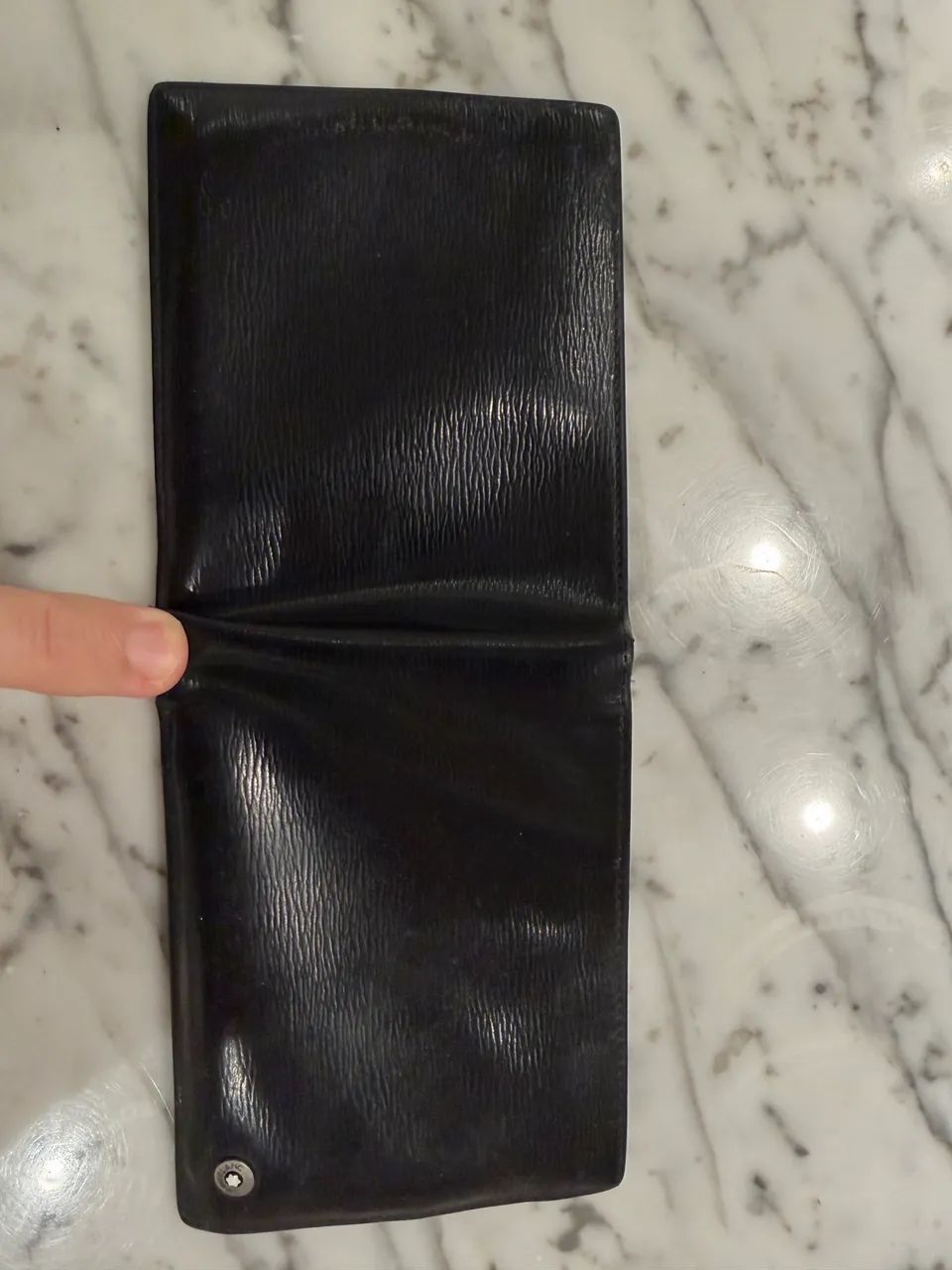 Carteira Montblanc em couro preto, modelo bifold, ORIGINAL! - Foto 5