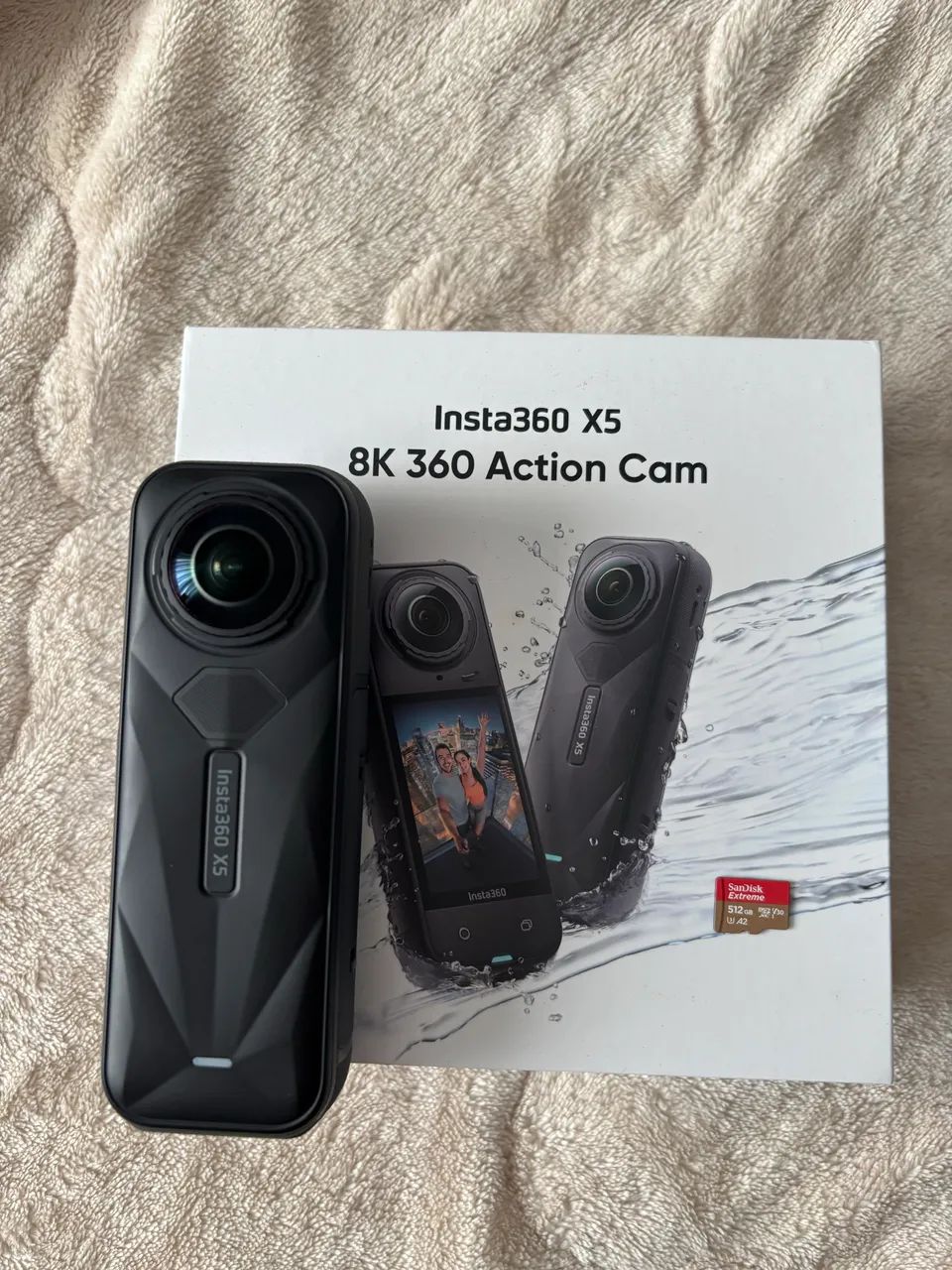 Insta360 X5 - Câmera de Ação - Cartão de Memória 512gb - Câmeras e