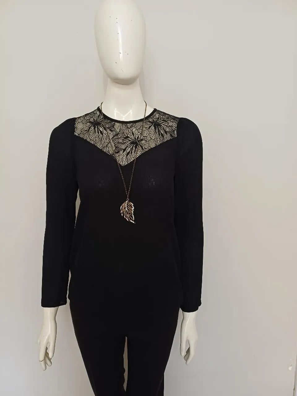 Colar feminino pena com strass - Foto 4