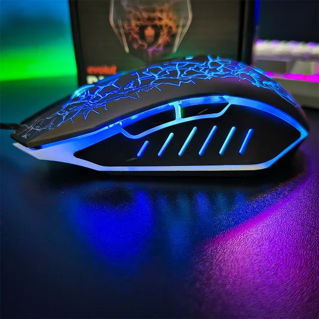 Mouse Gamer Evolut Hayden RGB 2400 DPI USB Ergonômico - Foto 5