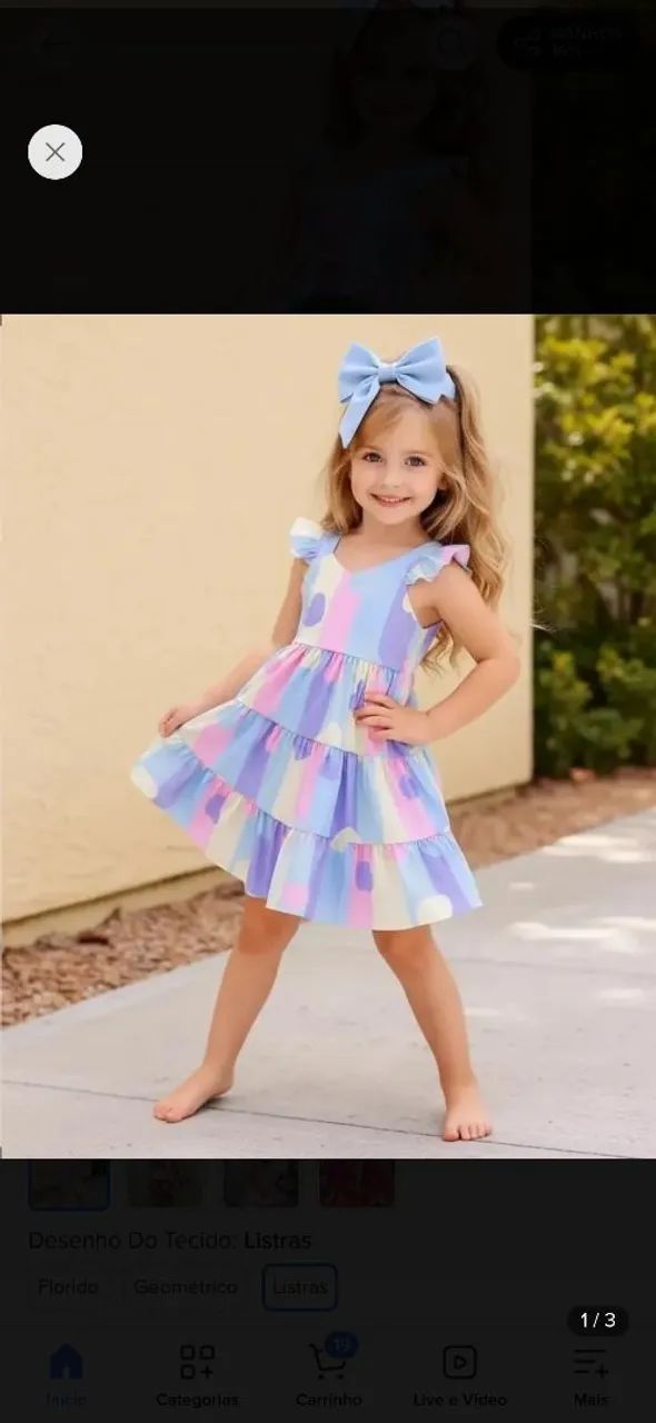 Vestido infantil multicolorido.  - Foto 2