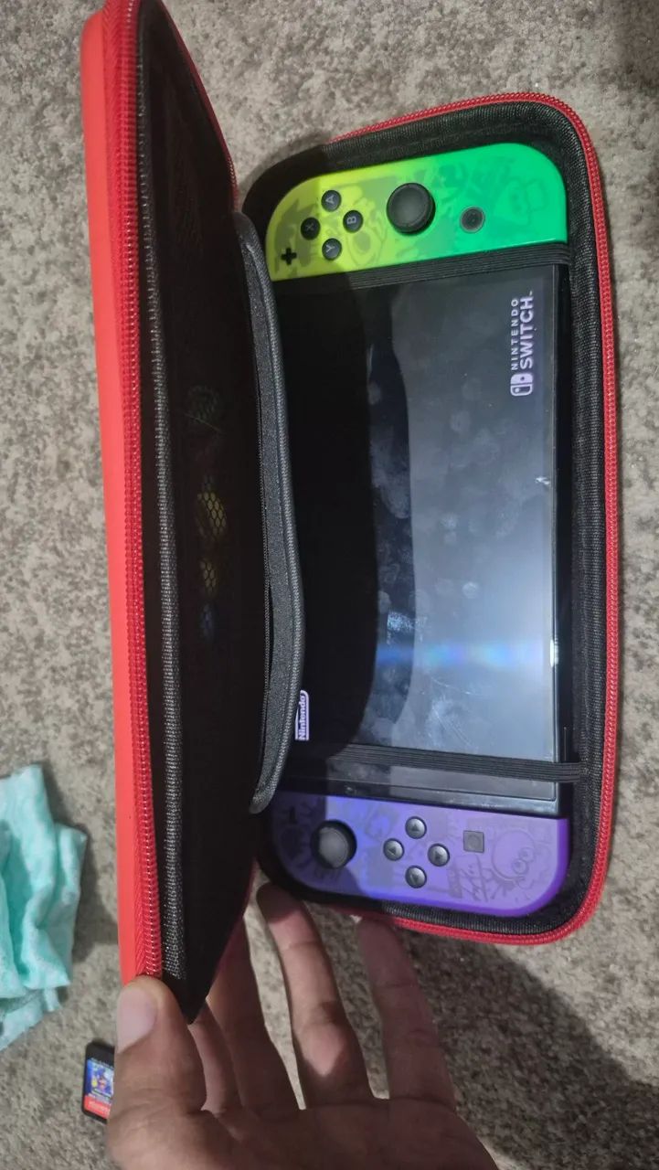 NINTENDO SWITCH OLED DESBLOQUEADO COM JOGOS - Foto 3