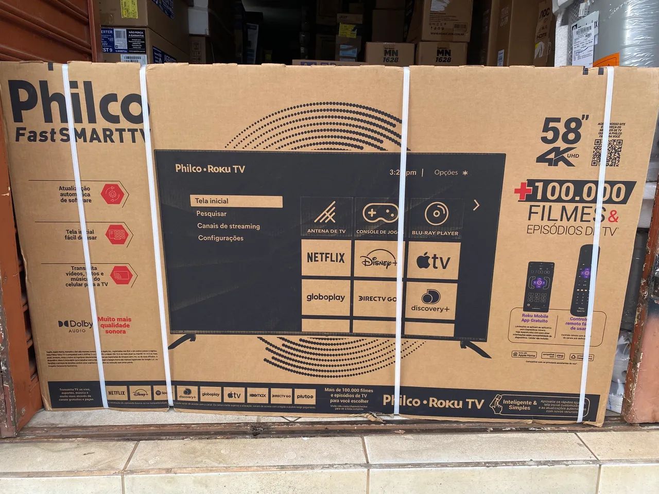 TV 58P PHILCO LED SMART ROCKU 4K DOLBY AUDIO TV58G70R2CSGBL - Foto 3