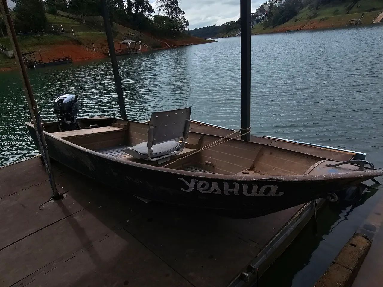 Bote / Barco de alumínio 4,50 - Motor HIDEA 15HP em estado de zero - Foto 4