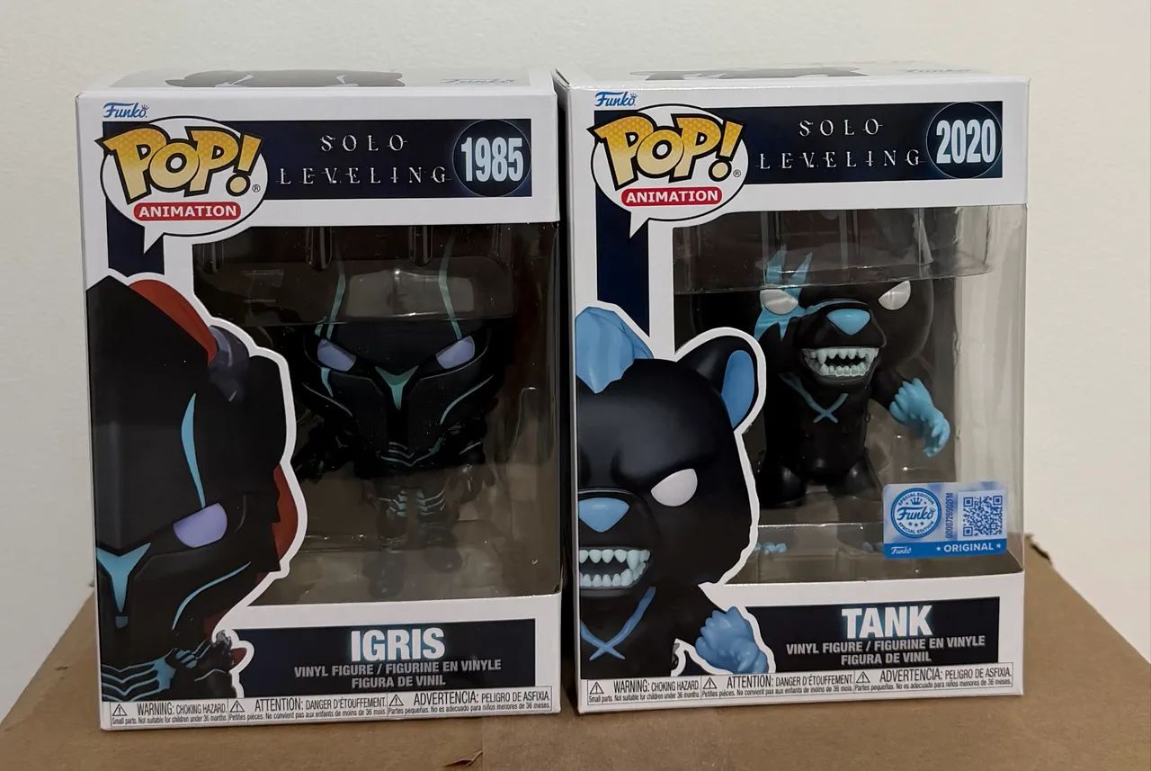 Funkos Tank e Igris Solo Leveling
