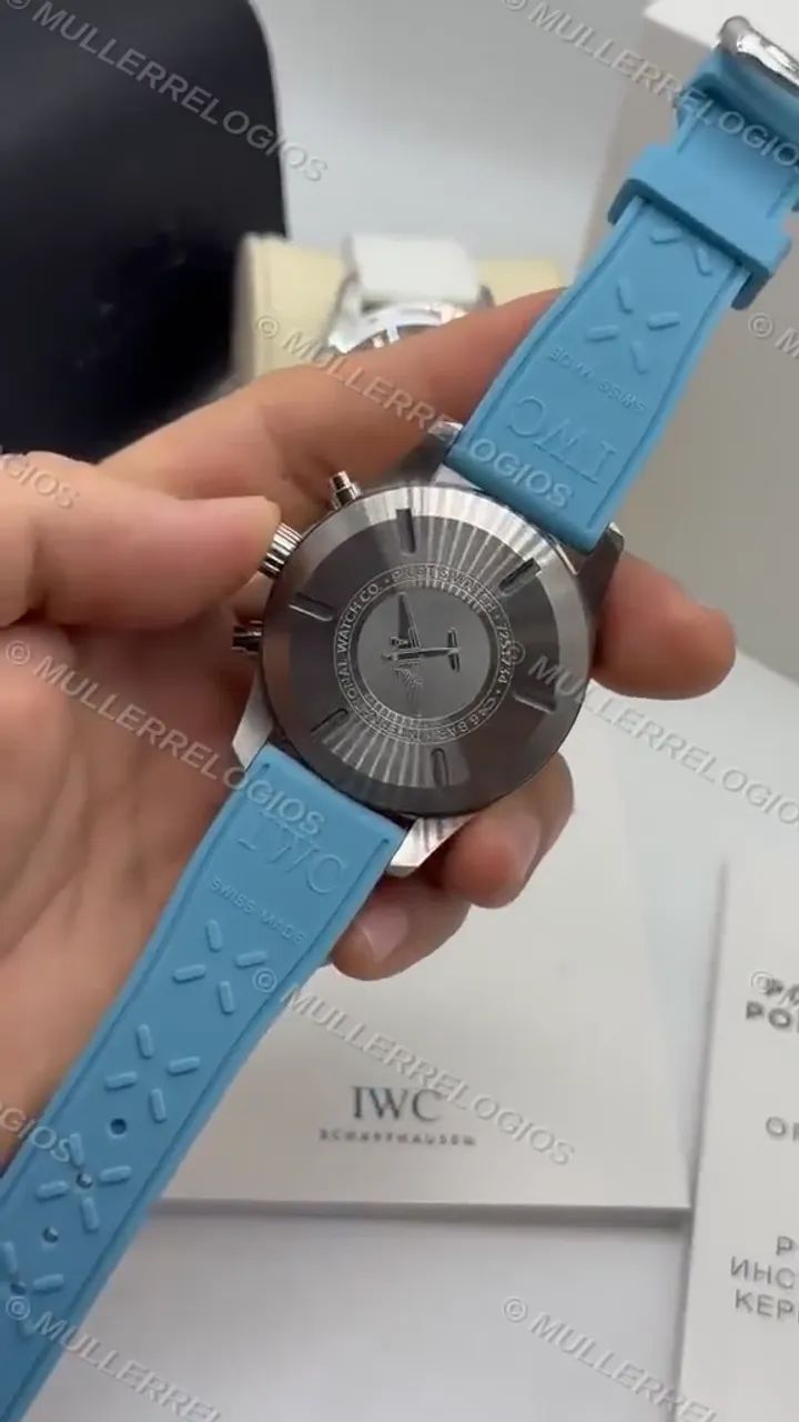 IWC Pilot Chronograph 43mm Azul + Caixa IWC