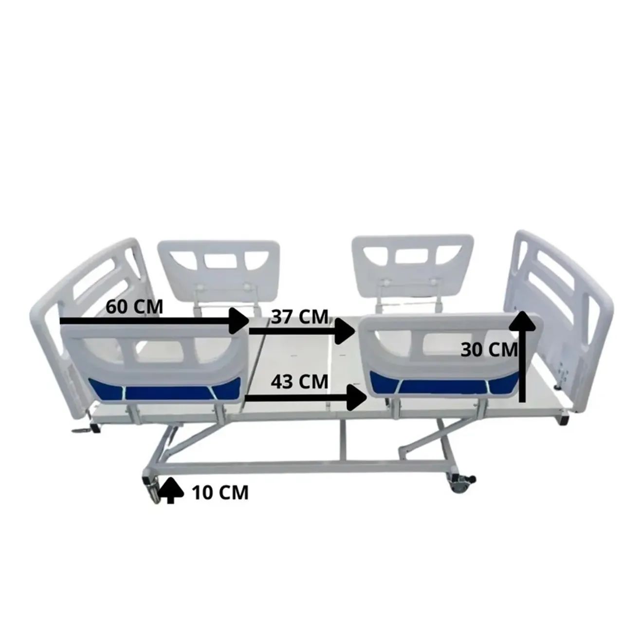 Cama Hospitalar Elétrica 8 Movimentos Motorizada Com elevação - Foto 5