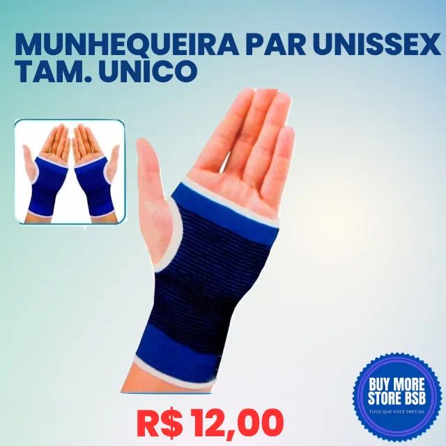 Munhequeira Elástica Protetor Mão Punho Tendinite Dor Par