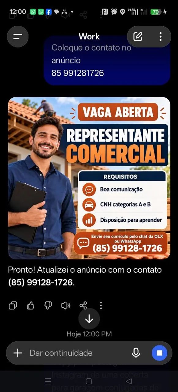 Contratação imediata!