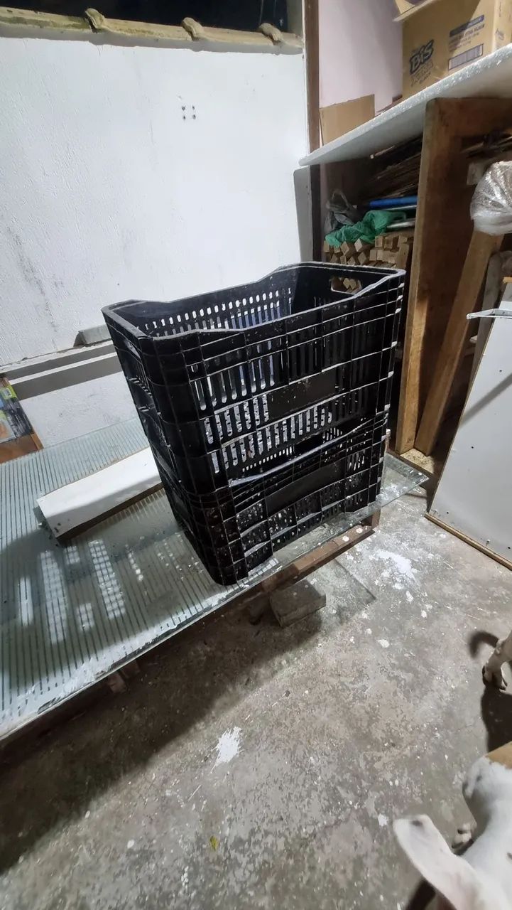 Caixa Plástica Hortifruti Organizadora Preto