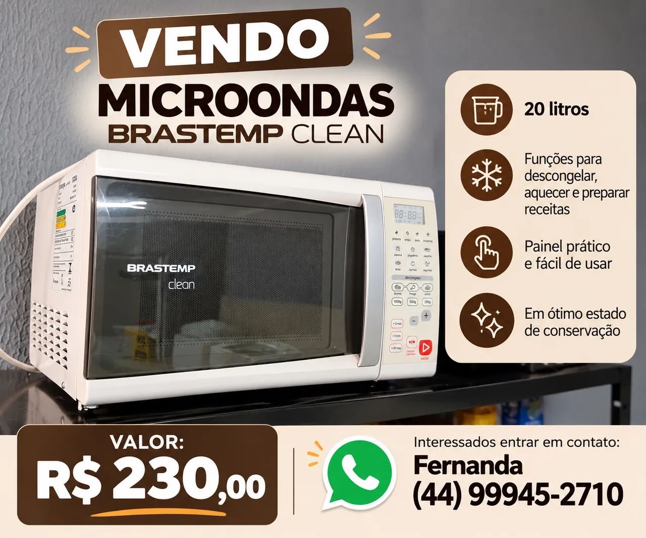 Microondas Brastemp